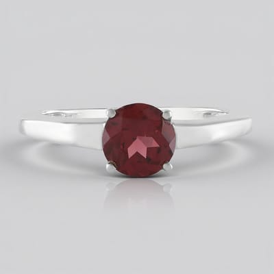 Cavill - Zilveren ring - 925 Sterling zilver geplatineerd - Mozambique granaat 0 852 ct Rond geslepen - Tijdloos elegant dames sieraad