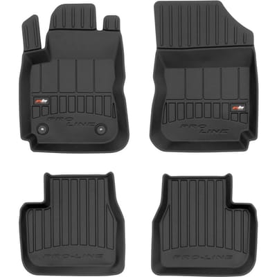 Frogum No.77 - Automatten set - Geschikt voor Citroen C4 Cactus 2014-2020 - 3D TPE Rubber - 4-delig - Hoogte 6cm - Zwart