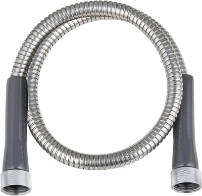 Roestvrijstalen korte tuinslang 1,2 m met metalen connector en hoge waterstroom