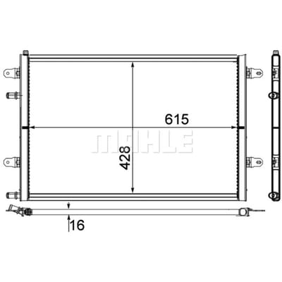Lage-temperatuurRadiator, laadluchtRadiator MAHLE CIR 10 000P