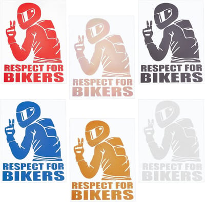 Dailygoody - Vinyl autostickers - Grappige reflecterende stickers - Kleurrijk - Voor auto en motor - 6 kleuren - Perfect voor elke gelegenheid