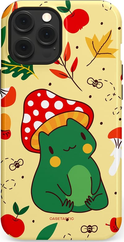 Casetastic Hoesje Geschikt voor Apple iPhone 12 Pro Max Magsafe - Stijlvolle Beschermende Duo-layer Case - Kwakende vriendjes