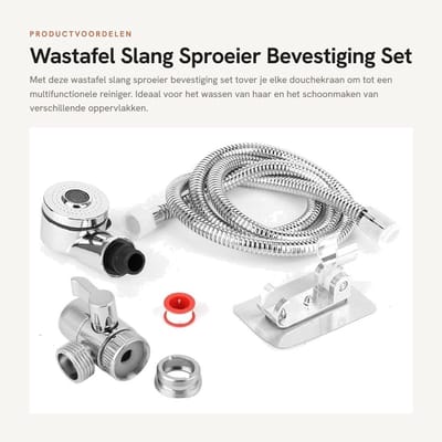 Dailygoods- Sproeier Familie Assistent - Douchekop - Handdouche - Bevestiging - Adapter Set - Hoogwaardige Kwaliteit