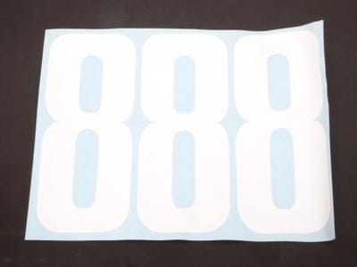 Autocollant lot 3 trois stickers PXP numero course pour moto 8 huit 540026810 Neuf