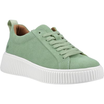 Hush Puppies Harlow Suède Dames Groen Sneakers