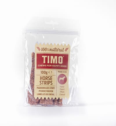 Timo Strips 100 g - Hondensnacks - Paardenvlees