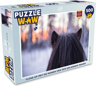 Puzzel Close-up met de manen van een IJslander paard - Legpuzzel - Puzzel 500 stukjes