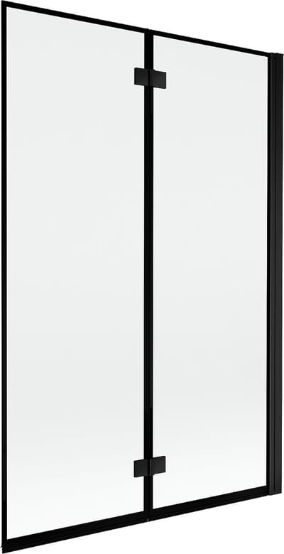 Mexen Mist douchewand 2-delig rechts 120 x 150 , zwart frame, zwart - 8A9-120-002-70-70-P