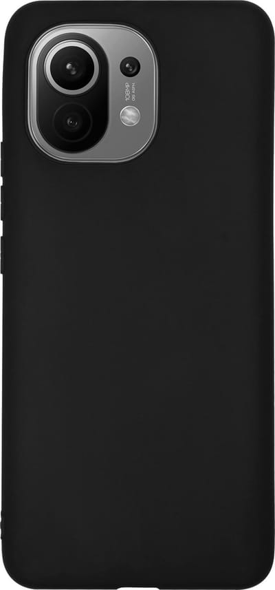 BMAX Essential matte case geschikt voor Xiaomi Mi 11 Hoesje - Dun en beschermend telefoonhoesje - Case - Beschermhoesje - Telefoonhoesje - Hard case - Telefoonbescherming - Zwart