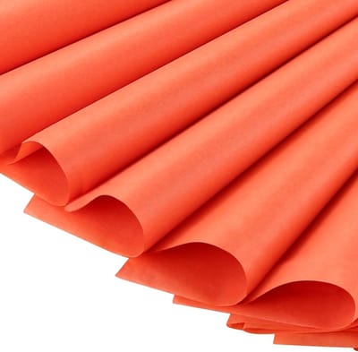 Kleurrijk cadeaupapier van 60 vellen - 70 x 50 cm oranje transparant voor creatieve verpakkingen, bruiloften en kerstdecoraties