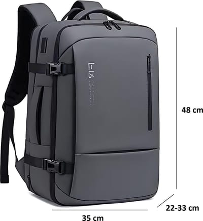 CarryQuest® - Multifunctionele Rugzak voor Heren - 20-35L Capaciteit - Hoogwaardige Nylon - Grijs