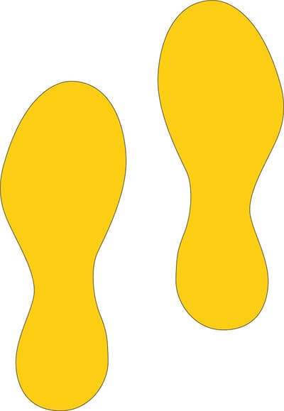 Vloerstickers voetstappen - per paar