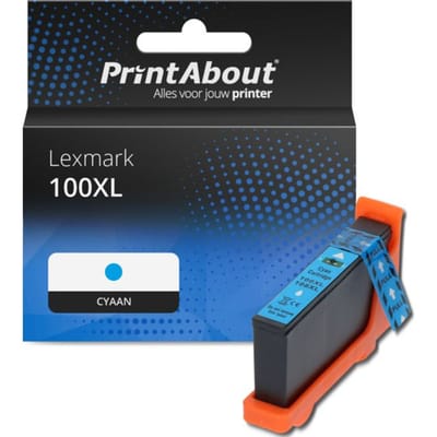 PrintAbout huismerk Inktcartridge 100XL (14N1069E) Cyaan Hoge capaciteit Geschikt voor Lexmark