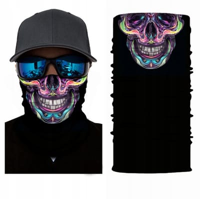 Multifunctionele bandana met schedelprint - warm & ademend