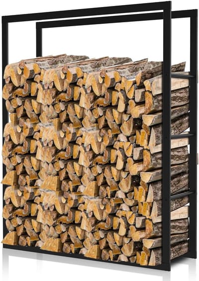 Robuust Metalen Brandhoutrek Binnen en Buiten 100x80x25 cm