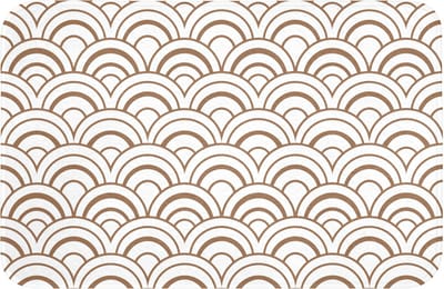 WC mat 60x40 cm - Antislip - Klassiek - Motief - Terracotta - Toiletmat - Vloermat - Douchemat - Toilet tapijt - Toiletmatten