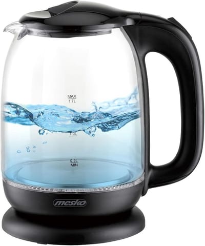 Glazen Waterkoker - Theeketel - Snel Water Koken - Automatische Uitschakeling - 17 Liter - Zwart