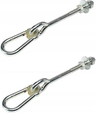 Schommelhaken Set - Ophanghaken Balk - Speelplaats Inrichten - Verzinkt Staal - M12 160 mm - Metallic