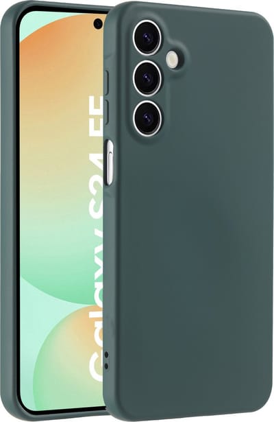 Hoesje geschikt voor Samsung Galaxy S24 FE hoesje zacht siliconen- Arara backcover - Pine Groen