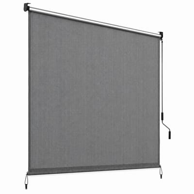ITRONIQ Verticale Zonwering Buiten 120x180 - Outdoor Rolgordijn Voor Balkon Terras en Veranda - Privacy Screen - Donkergrijs
