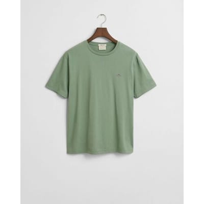 Gant T-shirt Shield Logo Groen - Maat XXL - Heren - Casual T-shirts