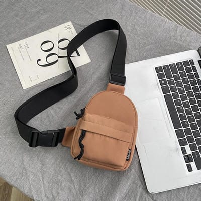 Damesmode Mobiele Telefoon Borsttas Trend Ins Japanse Casual Schoudertas Lichtgewicht Joker Draagbare Nylon Satchel. white
