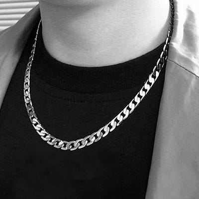 Actie4you® - Klassieke Heren Ketting - Zilver kleurig - Staal - Kettingen - Schakelketting – Cubaanse stijl – 6 MM – 50CM Lang