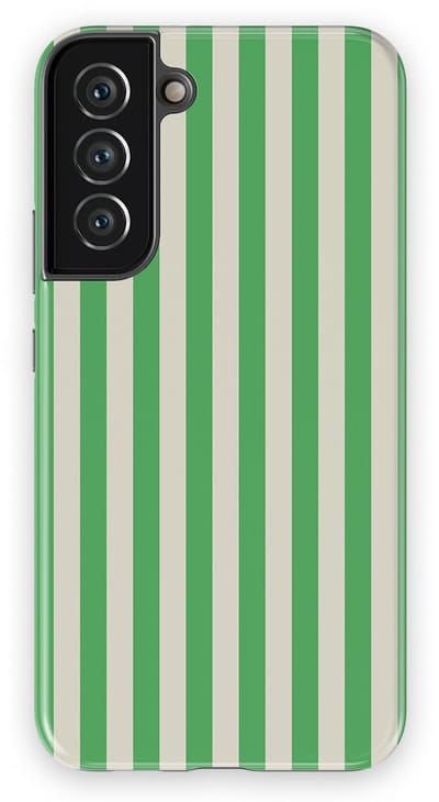 DripCase Gestreept Hoesje Samsung Galaxy S22 Plus | Backcover met Mag | Stripes Motief | Trendy Case Samsung Galaxy S22 Plus met Strepen Pistachio Cream