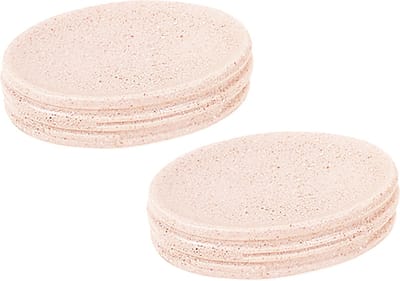 Set van 2x stuks zeephouders/zeepschaaltjes wit keramiek 13 cm - Toilet/badkamer accessoires