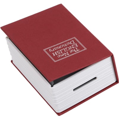 Mini Kluis Simulatie Boek Beveiliging Geld Sieraden Doos met Slot Sleutels voor Huis Kantoor Type 2 white