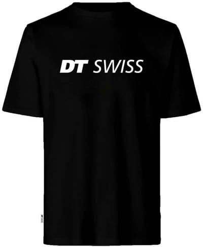Dt Swiss Classic Logo T-shirt Met Korte Mouwen Zwart S