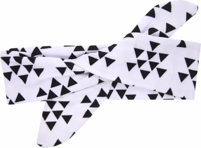 Haarbanden Set Moeder & Dochter - Twinning - Haarband - Setje - Accessoires - Zwart wit driehoekjes - Heble
