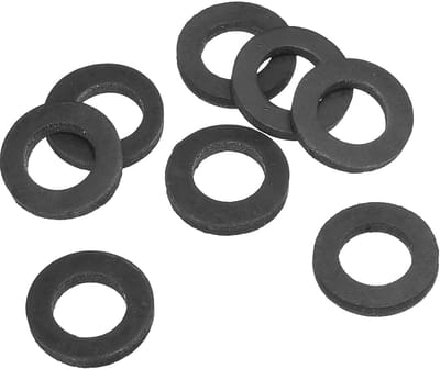 Platte sluitringen van rubber M14, platte sluitringen, 14 mm ID x 24 mm OD x 3 mm dik, afdichtring, scheidingsring, afdichting voor kraan, waterslang, bouten, bevestiging, zwart