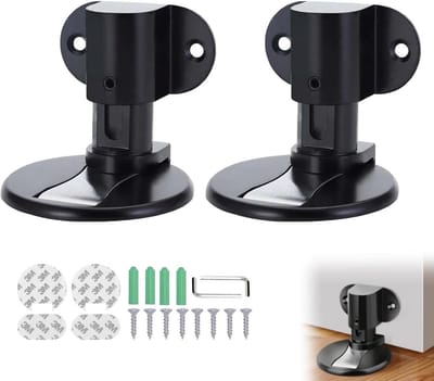 2 Stuks Magnetische Deurstops voor Vloerbevestiging met Zelfklevend en Schroeven