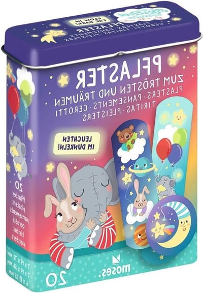 Lichtgevende Pleisters - Pleisterdoos Kinderen - Kleine Wondjes - Gloeien in Donker - 20 Stuks - Multicolor