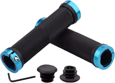 Fiets Stuur Grips - Handvat Covers - Comfortabel Fietsen - Antislip Rubber - 132 mm Lengte - Blauw