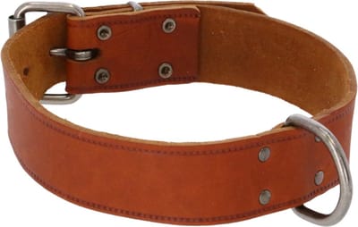 Adori Halsband Vetleder Met Print Cognac - Hondenhalsband - 65x4 cm