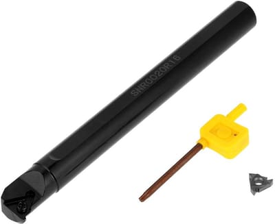 Dailygoods- Draaigereedschaphouder Wolfraamstaal - Kotterbaar - Inzet 16IR AG60 - Sleutel 20 Mm × 200 Mm - Hoge Hardheid - Duurzaam - Draaibankhouder