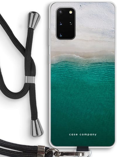 Case Company® - Hoesje met koord geschikt voor Samsung Galaxy S20 Plus hoesje met Koord - Stranded - Telefoonhoesje met Zwart Koord - Bescherming aan alle Kanten en Over de Schermrand