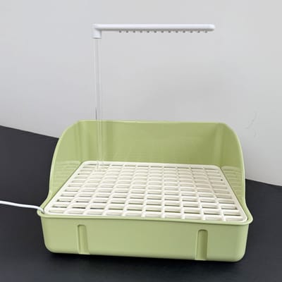 Vogelbad – Automatisch vogelbad voor kleine vogels – Systeem met circulerend douchewater – Compact vogelbadje voor binnen – Eenvoudig te reinigen en te onderhouden – Ideaal voor kleine ruimtes – Groen