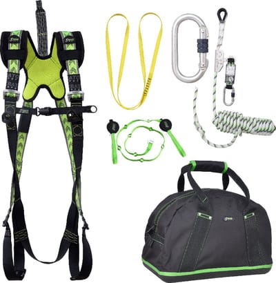 Kratos complete set valbeveiling standaard - Met veiligheidslijn, ankerstrop, trauma riem en extra karabijnhaak - Maat L-XXL