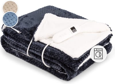 Klarstein XL elektrische knuffeldeken, elektrische deken met automatische uitschakeling, 180x130 cm. Elektrische warmtedeken, kan in de wasmachine, dubbelzijdige elektrische deken voor bed & bank, electric heated blanket met 9 standen