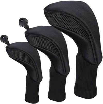 Golfclub Hoes - Hoofdbeschermers Set - Club Bescherming - Stevig Materiaal - 3 Delig - Zwart