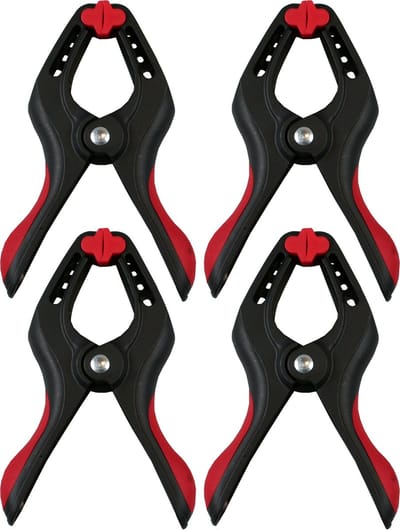 Benson Zeilklemmen/veerklemmen - 4x - kunststof - 15 cm - profi lijmklemmen met rubber heft