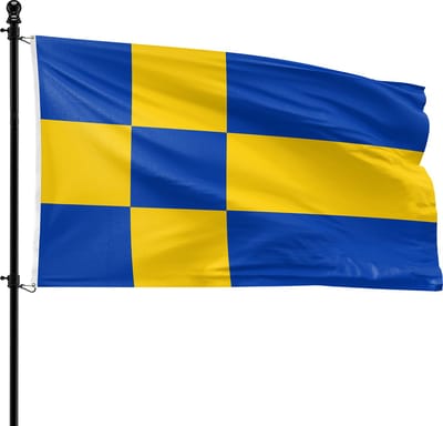 VlagDirect - Tilburg vlag - Gemeente Tilburg vlag - 90 x 150 cm.