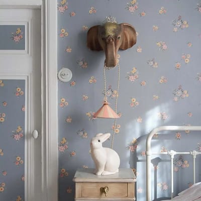 Baby behang Dekornik Flowers Minimini Dark