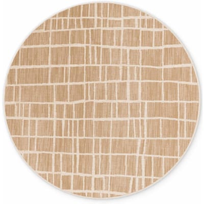 Ted Baker Ted baker haringey rond buitenkleed jute wit- 160 cm rond