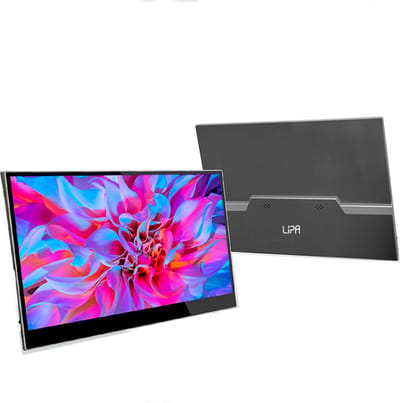 Lipa AX-60T portable monitor 4K Ultra HD 15.6 inch - Met Touchscreen - Draagbare monitor - Computerscherm - Beeldscherm - Portable monitoren - HDMI - 2x USB C & 1x Micro usb - Hoes en kickstand - Ook voor consoles - 3840 x 2160 UHD - Dual speakers