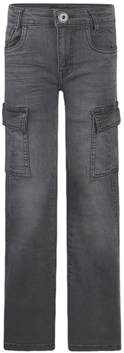 No Way Monday-Meisjes Jeans met wijde pijpen -Midden grijs