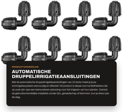 Dailygoods- Druppelirrigatieaansluitingen 10 stuks - Universele Hoekverbinder - Druppelonderdelen - Accessoires voor Tuinirrigatiesysteem - Eenvoudig te installeren - Lekvrije Verbinding - Irrigatieconnectoren